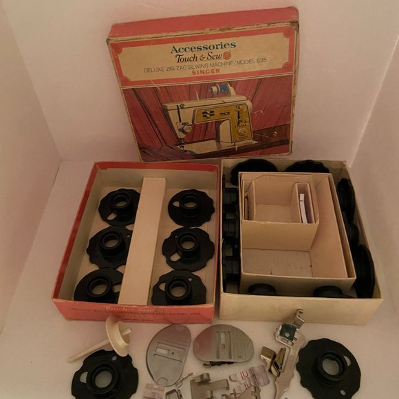 Vintage Singer Touch & Sew Accessories Kit for Deluxe Zig-Zag Sewing Machine 635 - Picture 2 of 6